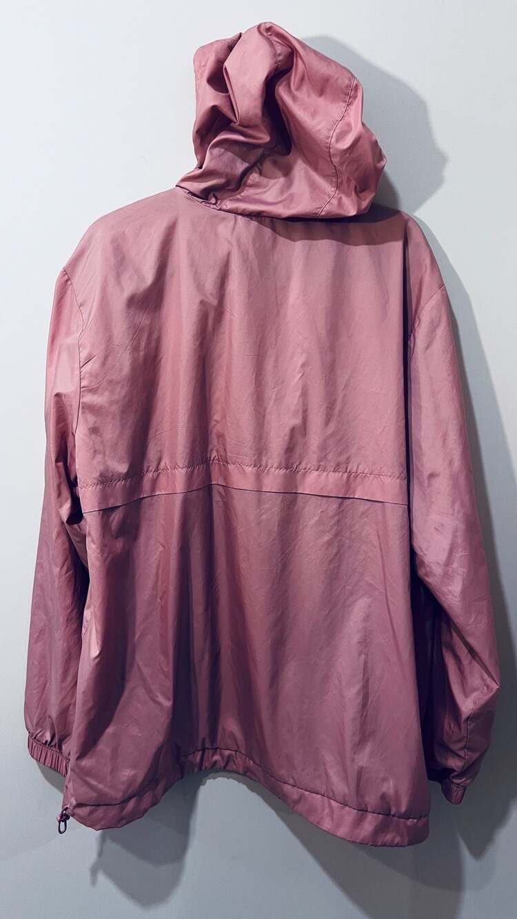 Adidas Pink Logo Print Half Zip Windbreaker Jacket XL - Picture 5 of 7